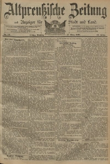 Altpreussische Zeitung, Nr. 64 Dienstag 17 März 1891, 43. Jahrgang