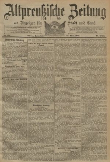 Altpreussische Zeitung, Nr. 68 Sonnabend 21 März 1891, 43. Jahrgang