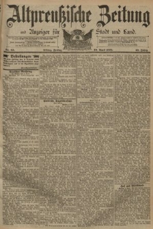 Altpreussische Zeitung, Nr. 83 Freitag 10 April 1891, 43. Jahrgang