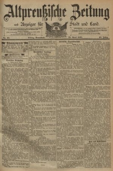 Altpreussische Zeitung, Nr. 95 Sonnabend 25 April 1891, 43. Jahrgang