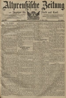 Altpreussische Zeitung, Nr. 106 Sonnabend 9 Mai 1891, 43. Jahrgang