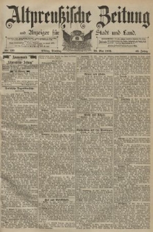Altpreussische Zeitung, Nr. 119 Dienstag 26 Mai 1891, 43. Jahrgang