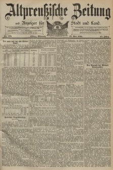 Altpreussische Zeitung, Nr. 120 Mittwoch 27 Mai 1891, 43. Jahrgang