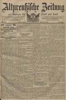 Altpreussische Zeitung, Nr. 122 Freitag 29 Mai 1891, 43. Jahrgang