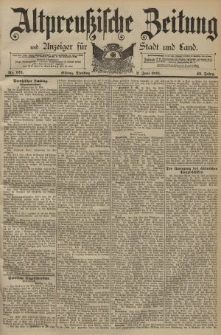 Altpreussische Zeitung, Nr. 125 Dienstag 2 Juni 1891, 43. Jahrgang