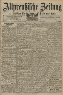 Altpreussische Zeitung, Nr. 131 Dienstag 9 Juni 1891, 43. Jahrgang