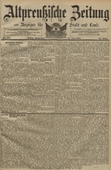 Altpreussische Zeitung, Nr. 133 Donnerstag 11 Juni 1891, 43. Jahrgang