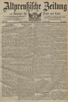 Altpreussische Zeitung, Nr. 136 Sonntag 14 Juni 1891, 43. Jahrgang