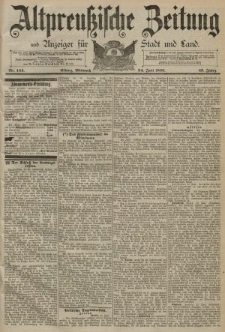 Altpreussische Zeitung, Nr. 144 Mittwoch 24 Juni 1891, 43. Jahrgang
