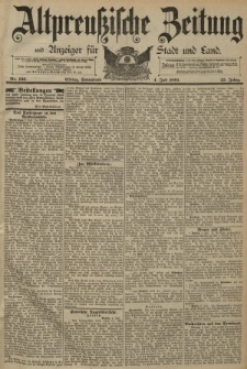 Altpreussische Zeitung, Nr. 153 Sonnabend 4 Juli 1891, 43. Jahrgang