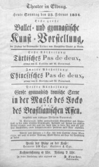 Türkisches Pas de deux. Chinesisches Pas de deux. Grosse gymnastisch komische Scene in der Maske des Jocko... - C. Kretschy, Wilhelm Dornewass