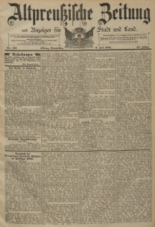 Altpreussische Zeitung, Nr. 157 Donnerstag 9 Juli 1891, 43. Jahrgang