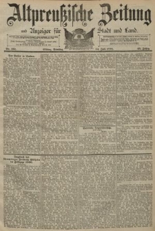 Altpreussische Zeitung, Nr. 161 Dienstag 14 Juli 1891, 43. Jahrgang