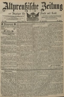 Altpreussische Zeitung, Nr. 168 Mittwoch 22 Juli 1891, 43. Jahrgang