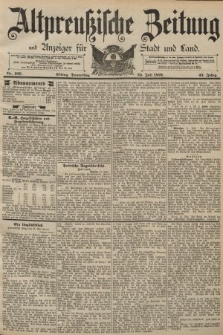 Altpreussische Zeitung, Nr. 169 Donnerstag 23 Juli 1891, 43. Jahrgang