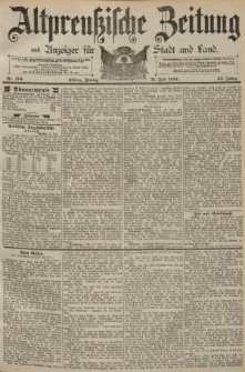 Altpreussische Zeitung, Nr. 176 Freitag 31 Juli 1891, 43. Jahrgang