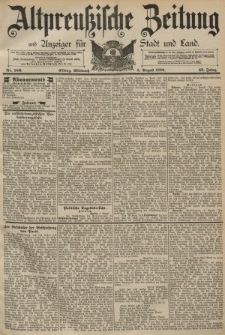 Altpreussische Zeitung, Nr. 180 Mittwoch 5 August 1891, 43. Jahrgang