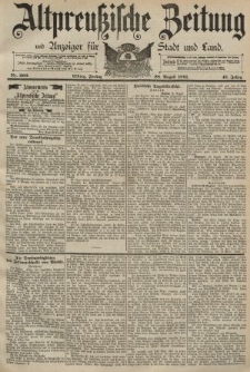 Altpreussische Zeitung, Nr. 200 Freitag 28 August 1891, 43. Jahrgang