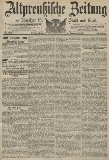 Altpreussische Zeitung, Nr. 206 Freitag 4 September 1891, 43. Jahrgang