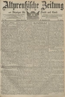 Altpreussische Zeitung, Nr. 210 Mittwoch 9 September 1891, 43. Jahrgang