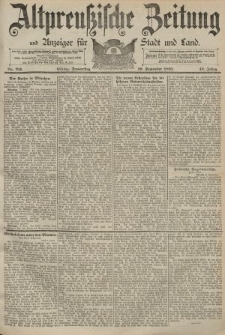 Altpreussische Zeitung, Nr. 211 Donnerstag 10 September 1891, 43. Jahrgang