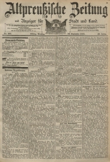Altpreussische Zeitung, Nr. 227 Dienstag 29 September 1891, 43. Jahrgang