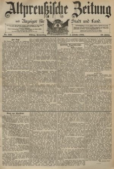 Altpreussische Zeitung, Nr. 229 Donnerstag 1 Oktober 1891, 43. Jahrgang