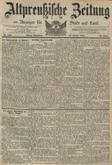 Altpreussische Zeitung, Nr. 243 Sonnabend 17 Oktober 1891, 43. Jahrgang