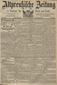 Altpreussische Zeitung, Nr. 246 Mittwoch 21 Oktober 1891, 43. Jahrgang