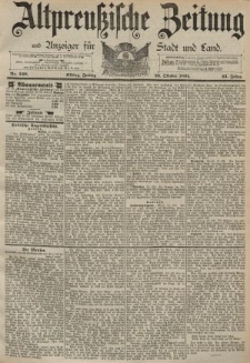 Altpreussische Zeitung, Nr. 248 Freitag 23 Oktober 1891, 43. Jahrgang