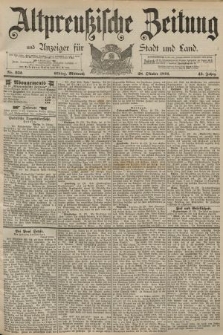 Altpreussische Zeitung, Nr. 252 Mittwoch 28 Oktober 1891, 43. Jahrgang