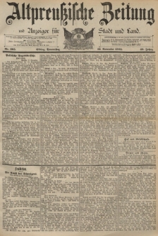 Altpreussische Zeitung, Nr. 265 Donnerstag 12 November 1891, 43. Jahrgang