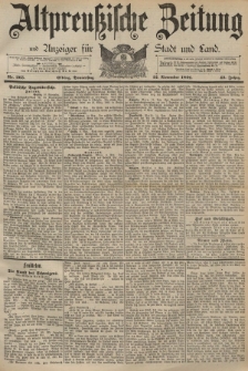 Altpreussische Zeitung, Nr. 265 Donnerstag 12 November 1891, 43. Jahrgang