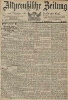Altpreussische Zeitung, Nr. 284 Freitag 4 Dezember 1891, 43. Jahrgang