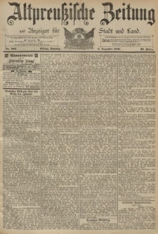 Altpreussische Zeitung, Nr. 286 Sonntag 6 Dezember 1891, 43. Jahrgang