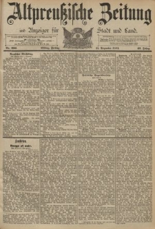 Altpreussische Zeitung, Nr. 290 Freitag 11 Dezember 1891, 43. Jahrgang