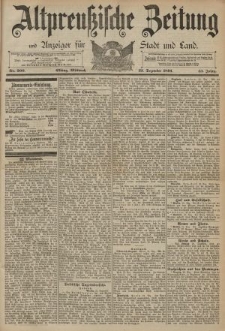 Altpreussische Zeitung, Nr. 300 Mittwoch 23 Dezember 1891, 43. Jahrgang