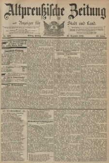 Altpreussische Zeitung, Nr. 302 Freitag 25 Dezember 1891, 43. Jahrgang