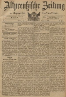 Altpreussische Zeitung, Nr. 5 Freitag 6 Januar 1893, 45. Jahrgang