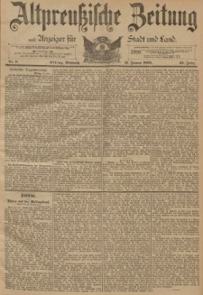 Altpreussische Zeitung, Nr. 9 Mittwoch 11 Januar 1893, 45. Jahrgang