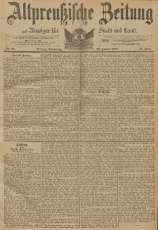 Altpreussische Zeitung, Nr. 10 Donnerstag 12 Januar 1893, 45. Jahrgang