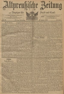 Altpreussische Zeitung, Nr. 10 Donnerstag 12 Januar 1893, 45. Jahrgang
