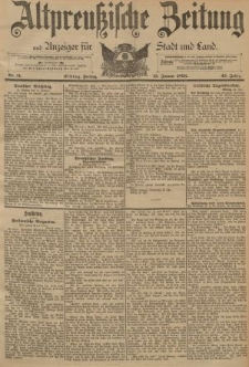 Altpreussische Zeitung, Nr. 11 Freitag 13 Januar 1893, 45. Jahrgang