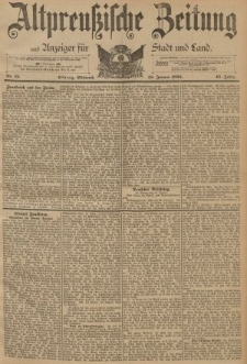 Altpreussische Zeitung, Nr. 15 Mittwoch 18 Januar 1893, 45. Jahrgang