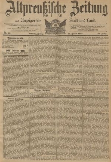 Altpreussische Zeitung, Nr. 23 Freitag 27 Januar 1893, 45. Jahrgang