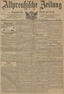 Altpreussische Zeitung, Nr. 24 Sonnabend 28 Januar 1893, 45. Jahrgang