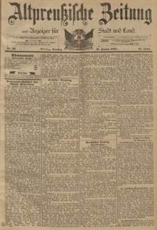 Altpreussische Zeitung, Nr. 26 Dienstag 31 Januar 1893, 45. Jahrgang