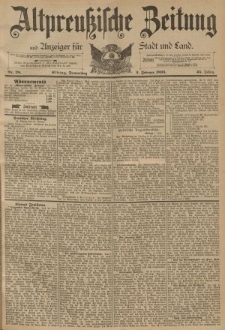 Altpreussische Zeitung, Nr. 28 Donnerstag 2 Februar 1893, 45. Jahrgang