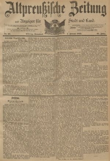 Altpreussische Zeitung, Nr. 30 Sonnabend 4 Februar 1893, 45. Jahrgang