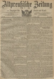 Altpreussische Zeitung, Nr. 60 Sonnabend 11 März 1893, 45. Jahrgang